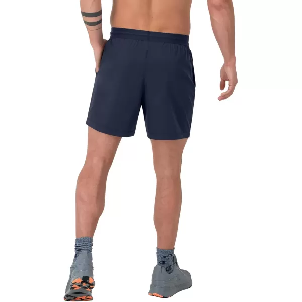 imageChampion Mens Shorts All Purpose Water Resistant Sports Shorts Swim Shorts For Men 6Athletic NavyOrange Overlap Logo