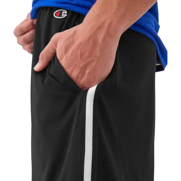 imageChampion Mens Shorts Lightweight Attack Shorts Mens Mesh Shorts with Pockets 7Black C Patch Logo