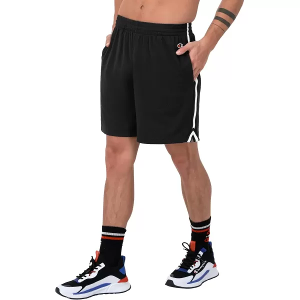 imageChampion Mens Shorts Lightweight Attack Shorts Mens Mesh Shorts with Pockets 7Black C Patch Logo