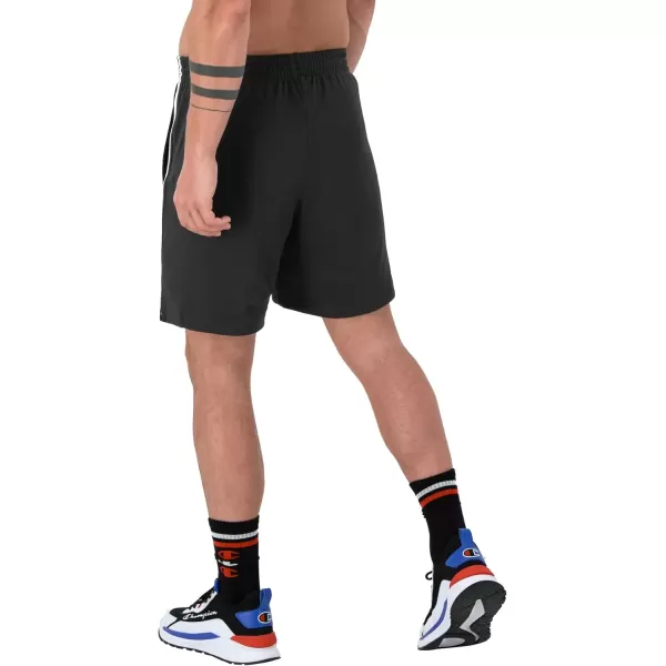 imageChampion Mens Shorts Lightweight Attack Shorts Mens Mesh Shorts with Pockets 7Black C Patch Logo