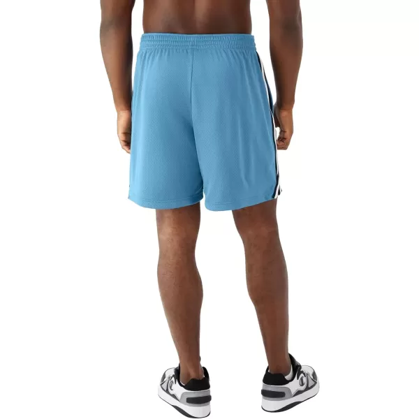 imageChampion Mens Shorts Lightweight Attack Shorts Mens Mesh Shorts with Pockets 7Mountain Air Blue C Patch Logo