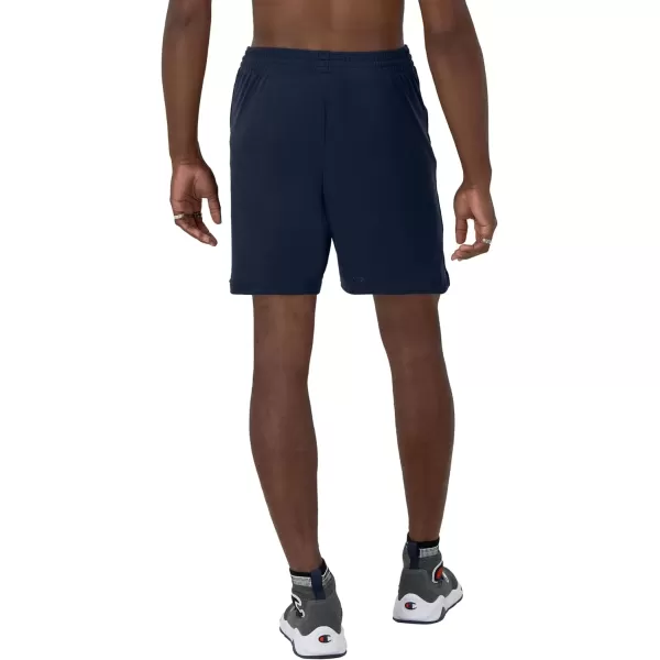 imageChampion Mens Shorts Lightweight Attack Shorts Mens Mesh Shorts with Pockets 7Navy C Patch Logo