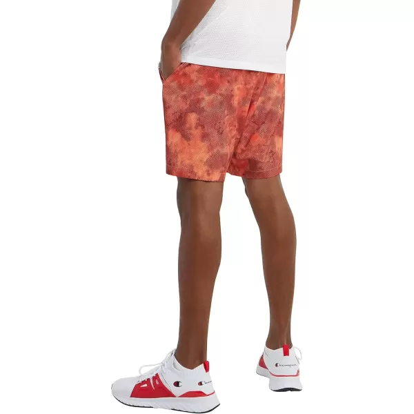 imageChampion Mens Shorts MVP Moisture Wicking Gym Shorts For Men Athletics Shorts 7 ampamp 9Planet Terrain Red Glow C Patch Logo