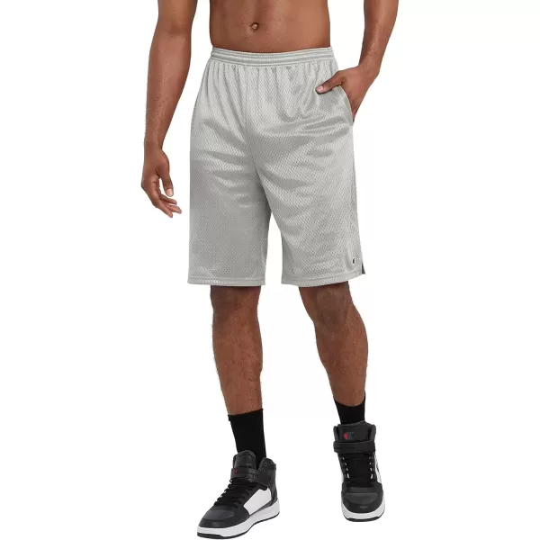 imageChampion Mens Shorts Mens Mesh Gym Shorts Lightweight Athletic Shorts Reg Or Big ampamp TallAthletic Gray C Patch Logo