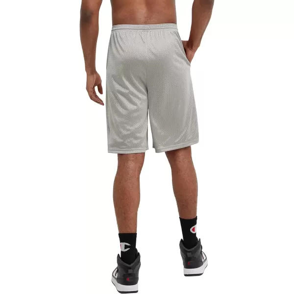 imageChampion Mens Shorts Mens Mesh Gym Shorts Lightweight Athletic Shorts Reg Or Big ampamp TallAthletic Gray C Patch Logo