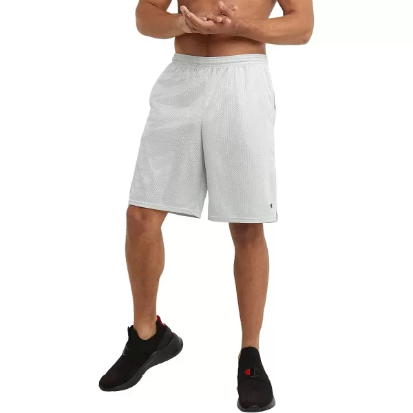 imageChampion Mens Shorts Mens Mesh Gym Shorts Lightweight Athletic Shorts Reg Or Big ampamp TallAthletic Gray C Patch Logo