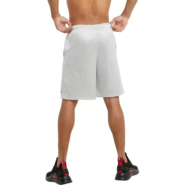 imageChampion Mens Shorts Mens Mesh Gym Shorts Lightweight Athletic Shorts Reg Or Big ampamp TallAthletic Gray C Patch Logo