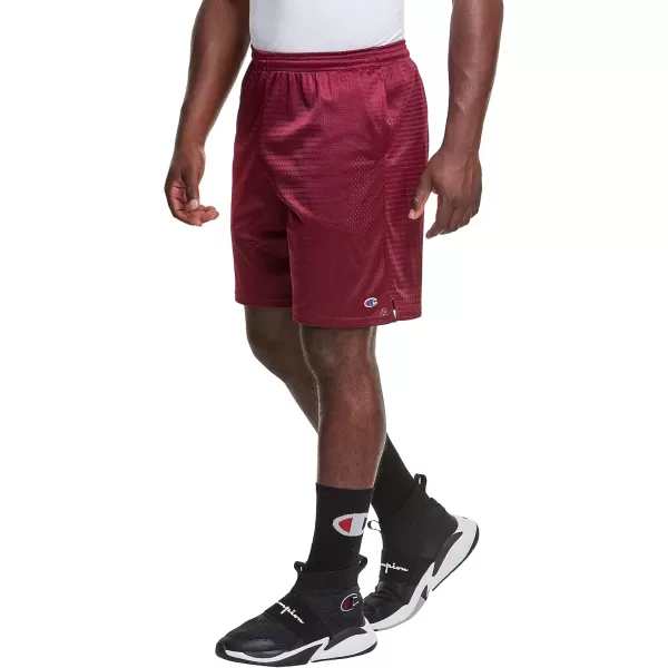 imageChampion Mens Shorts Mens Mesh Gym Shorts Lightweight Athletic Shorts Reg Or Big ampamp TallBordeaux Red C Patch Logo