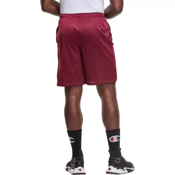 imageChampion Mens Shorts Mens Mesh Gym Shorts Lightweight Athletic Shorts Reg Or Big ampamp TallBordeaux Red C Patch Logo