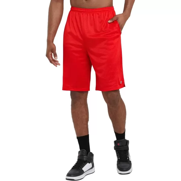 imageChampion Mens Shorts Mens Mesh Gym Shorts Lightweight Athletic Shorts Reg Or Big ampamp TallCrimson C Patch Logo