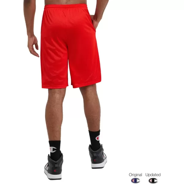 imageChampion Mens Shorts Mens Mesh Gym Shorts Lightweight Athletic Shorts Reg Or Big ampamp TallCrimson C Patch Logo