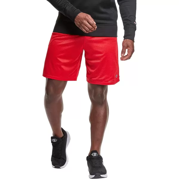 imageChampion Mens Shorts Mens Mesh Gym Shorts Lightweight Athletic Shorts Reg Or Big ampamp TallCrimson C Patch Logo