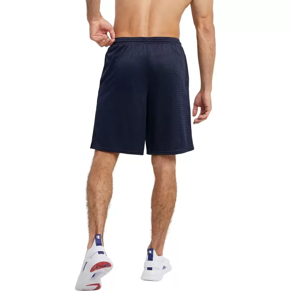 imageChampion Mens Shorts Mens Mesh Gym Shorts Lightweight Athletic Shorts Reg Or Big ampamp TallNavy C Patch Logo