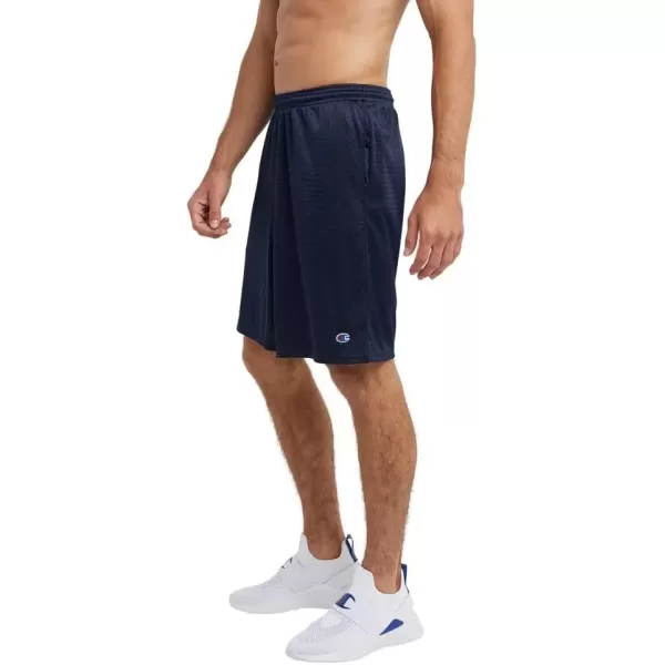 imageChampion Mens Shorts Mens Mesh Gym Shorts Lightweight Athletic Shorts Reg Or Big ampamp TallNavy C Patch Logo