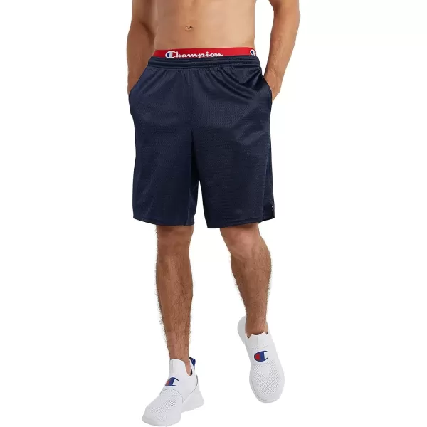 imageChampion Mens Shorts Mens Mesh Gym Shorts Lightweight Athletic Shorts Reg Or Big ampamp TallNavy C Patch Logo