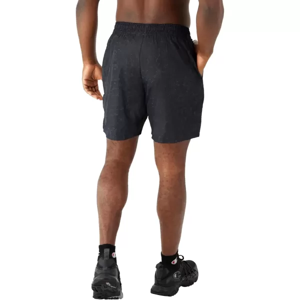 imageChampion Mens Shorts Woven Sport Shorts Moisture Wicking Athletic Shorts 7Rock Texture Black