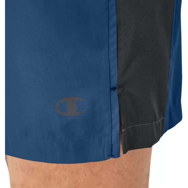 imageChampion Mens Shorts Woven Sport Shorts Moisture Wicking Athletic Shorts 7Twilight TealBlack