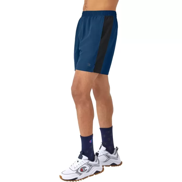 imageChampion Mens Shorts Woven Sport Shorts Moisture Wicking Athletic Shorts 7Twilight TealBlack