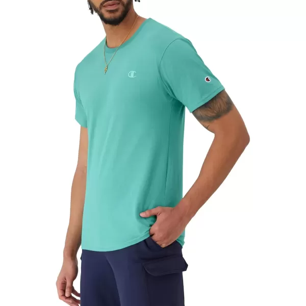 imageChampion Mens Classic Everyday Soft Comfortable TShirt Regular or Big ampamp TallAqua Crush
