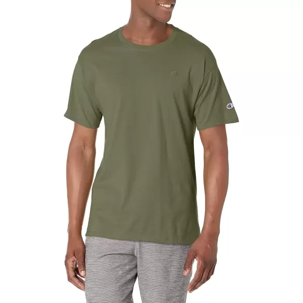 imageChampion Mens Classic Everyday Soft Comfortable TShirt Regular or Big ampamp TallCargo Olive