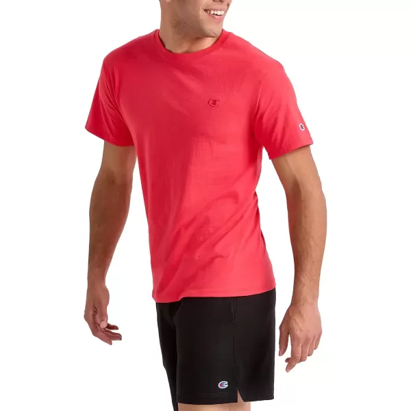 imageChampion Mens Classic Everyday Soft Comfortable TShirt Regular or Big ampamp TallRed Stone