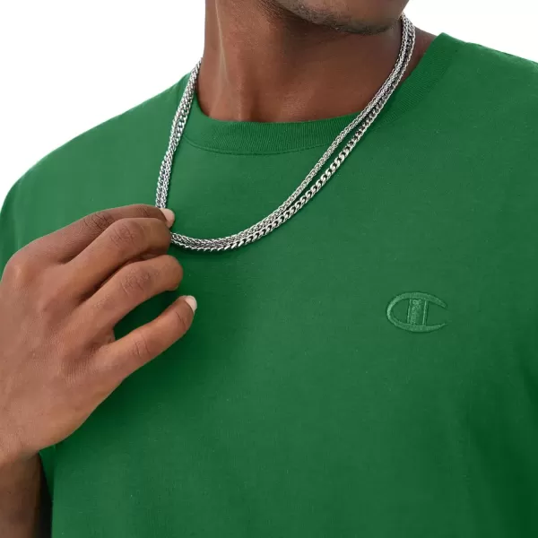 imageChampion Mens Classic Everyday Soft Comfortable TShirt Regular or Big ampamp TallRoad Sign Green