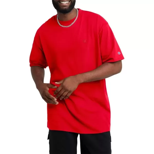 imageChampion Mens Classic Everyday Soft Comfortable TShirt Regular or Big ampamp TallScarlet