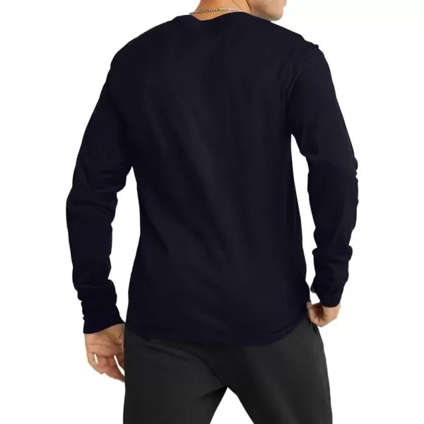 imageChampion Mens Classic Long Sleeve Soft Comfortable TShirt Regular or Big ampamp TallBlack