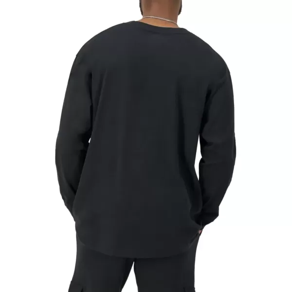 imageChampion Mens Classic Long Sleeve Soft Comfortable TShirt Regular or Big ampamp TallBlack