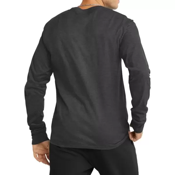 imageChampion Mens Classic Long Sleeve Soft Comfortable TShirt Regular or Big ampamp TallGranite Heather