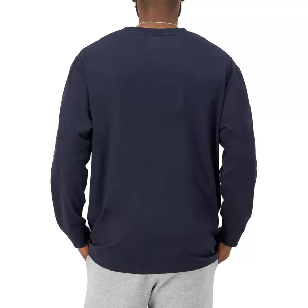 imageChampion Mens Classic Long Sleeve Soft Comfortable TShirt Regular or Big ampamp TallNavy