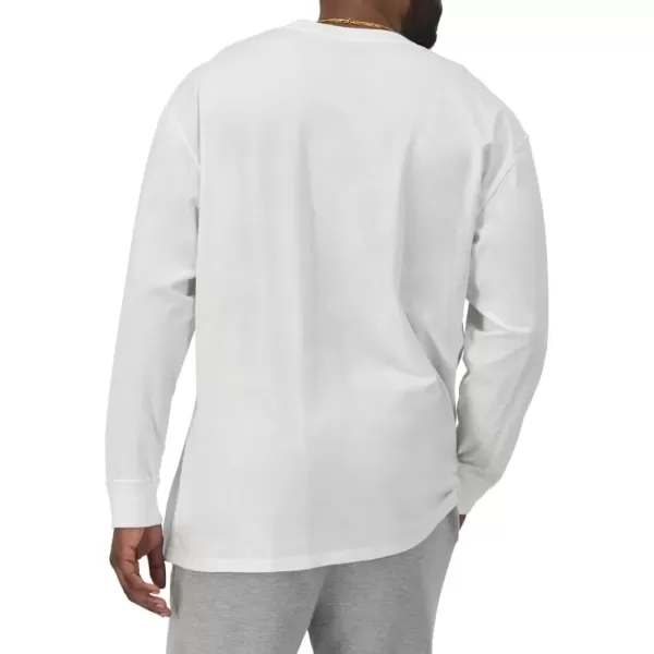 imageChampion Mens Classic Long Sleeve Soft Comfortable TShirt Regular or Big ampamp TallWhite Script