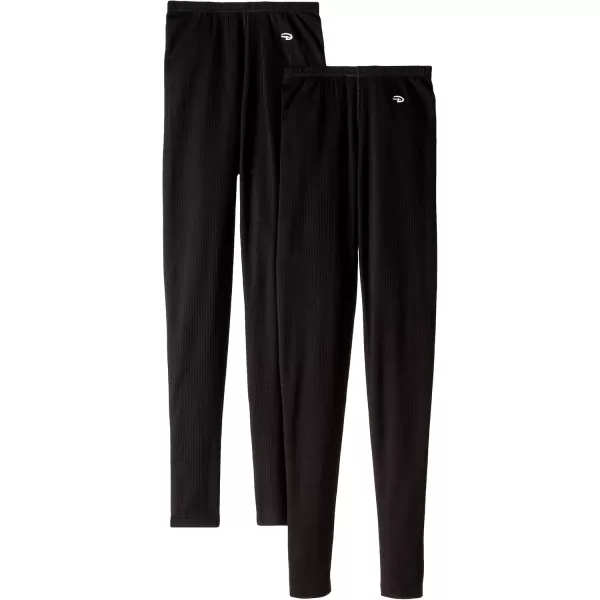 imageDuofold Womens Mid Weight Wicking Thermal LeggingBlack  2 Pack