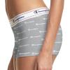 imageChampion Womens Heritage Boyshort UnderwearGrey White Logo Print  1pack
