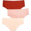 imageChampion Womens Free Cut Cheeky Hipster 3PairsCoral CreamPink BeigeWarm Cinnamon Brown