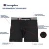 imageChampion Mens Cotton MoistureWicking Performance Stretch Boxer Briefs 3PackRegular Leg  Black  3 Pack