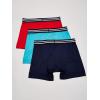 imageChampion Mens Cotton MoistureWicking Performance Stretch Boxer Briefs 3PackRegular Leg  NavyElectric CyanRed  3 Pack