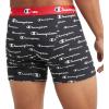 imageChampion Mens Every Day Comfort Stretch Cotton Boxer Briefs 3 PackBlackOxford Grey HeatherBlack Script Logo  3 Pack