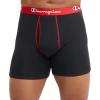 imageChampion Mens Underwear Boxer Briefs Total Support Pouch Cotton Stretch 3PackBlack  3 Pack