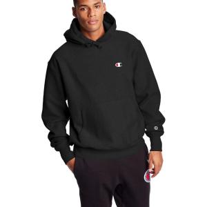 imageChampion Mens Hoodie Reverse Weave Fleece Comfortable Pullover Sweatshirt For MenBlack Left Chest C