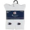 imageChampion Mens Double Dry Moisture Wicking Crew Socks 6 8 12 Packs AvailableWhite  6 Pack
