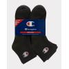 imageChampion Mens Double Dry Moisture Wicking Ankle Socks 6 8 12 Packs AvailableBlack  8 Pack