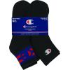 imageChampion Mens Double Dry Moisture Wicking Ankle Socks 6 8 12 Packs AvailableBlack With Buckle C  6 Pack