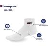 imageChampion Mens Double Dry Moisture Wicking Ankle Socks 6 8 12 Packs AvailableWhite With All Over Script  6 Pack