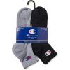 imageChampion Mens Double Dry Moisture Wicking Ankle Socks 6 8 12 Packs AvailableWhiteGreyBlack  6 Pack