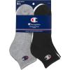 imageChampion Mens Double Dry Moisture Wicking Ankle Socks 6 8 12 Packs AvailableWhiteGreyBlack  6 Pack