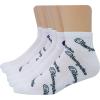 imageChampion Mens Double Dry Moisture Wicking Ankle Socks 6 8 12 Packs AvailableWhite With All Over Script 6 Pack
