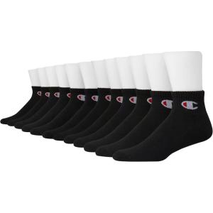 imageChampion Mens Double Dry Moisture Wicking Ankle Socks 6 8 12 Packs AvailableBlack  12 Pack