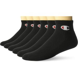 imageChampion Mens Double Dry Moisture Wicking Ankle Socks 6 8 12 Packs AvailableBlack  6 Pack