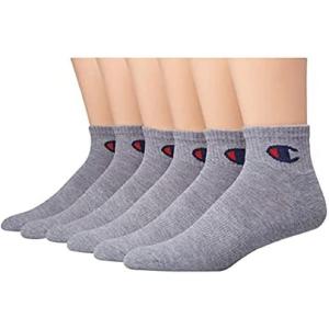 imageChampion Mens Double Dry Moisture Wicking Ankle Socks 6 8 12 Packs AvailableGrey  6 Pack